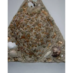 Muschelbild SANDLIEBE Collage aus Sand und Muscheln Geschenk zu Valentinstag Muttertag Herz Handarbeit  Badezimmerbild