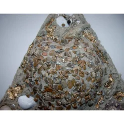 Muschelbild SANDLIEBE Collage aus Sand und Muscheln Geschenk zu Valentinstag Muttertag Herz Handarbeit  Badezimmerbild