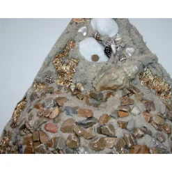 Muschelbild SANDLIEBE Collage aus Sand und Muscheln Geschenk zu Valentinstag Muttertag Herz Handarbeit  Badezimmerbild