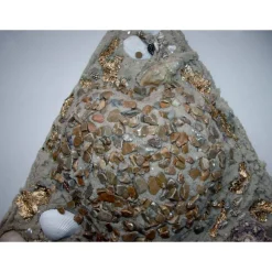 Muschelbild SANDLIEBE Collage aus Sand und Muscheln Geschenk zu Valentinstag Muttertag Herz Handarbeit  Badezimmerbild