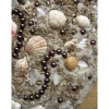 Muschelbild STRANDGUT Collage Geschenk zu Valentinstag Muttertag Herz Herzbild Handarbeit Unikat Badezimmerbild