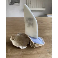 Muschelschiff You & me, Geschenk für Verliebte, Segelboot mit Spruch, kleines Mitbringsel