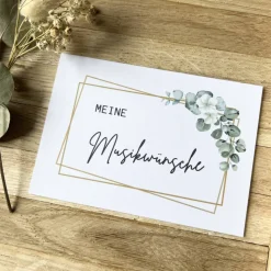 Musikwunschkarte | Blumen | Hochzeit | Geburtstag