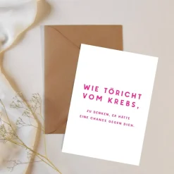 Mutmacher Karte Brustkrebs – Aufmunterung bei Chemotherapie, Geschenk für Mama, Schwester, Freundin