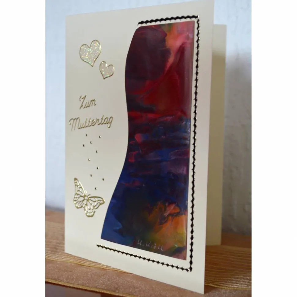 Muttertag – Karte mit einer Original-Malerei – Design  Ulrike Kröll