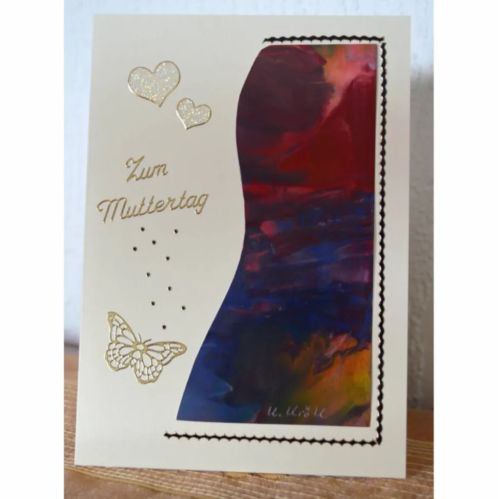 Muttertag – Karte mit einer Original-Malerei – Design  Ulrike Kröll