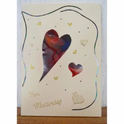 Muttertag – sehr schöne Karte mit schwebenden Herzen – Original Malerei - Design  Ulrike Kröll