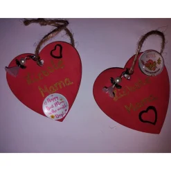 Muttertag Holzherz mit Schutzengel