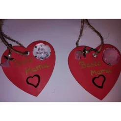 Muttertag Holzherz mit Schutzengel