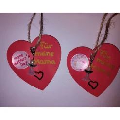 Muttertag Holzherz mit Schutzengel