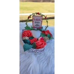 Muttertags Dekoration Tischdeko Geschenk m Beleuchtung 25cm