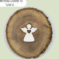 Muttertags Geschenk-Set „Glück ist…“ mit einer Kerze | Muttertag | Geschenkidee | Geschenkset | Aufmerksamkeit |