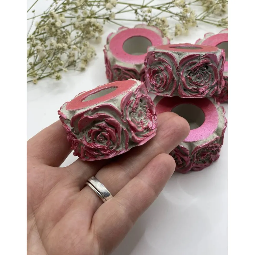 Muttertags Kerze mit Halter | Beton Kerzenständer | Set