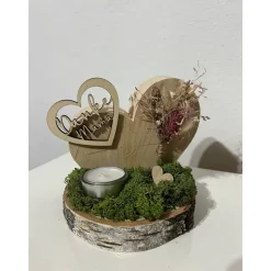 Muttertagsgeschenk Muttertag Mamatag Geschenk mit Trockenblumen auf einer Baumscheibe