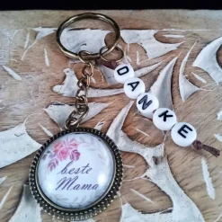 Muttertagsgeschenk Schlüsselanhänger 20mm beste Mama Danke