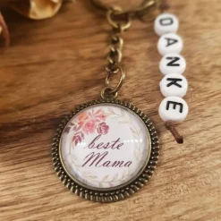 Muttertagsgeschenk Schlüsselanhänger 20mm beste Mama Danke