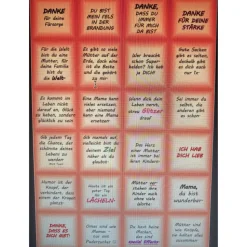 Muttertagsglas, Sprücheglas, - Dekoglas mit 24 Sprüchen und mit Beleuchtung