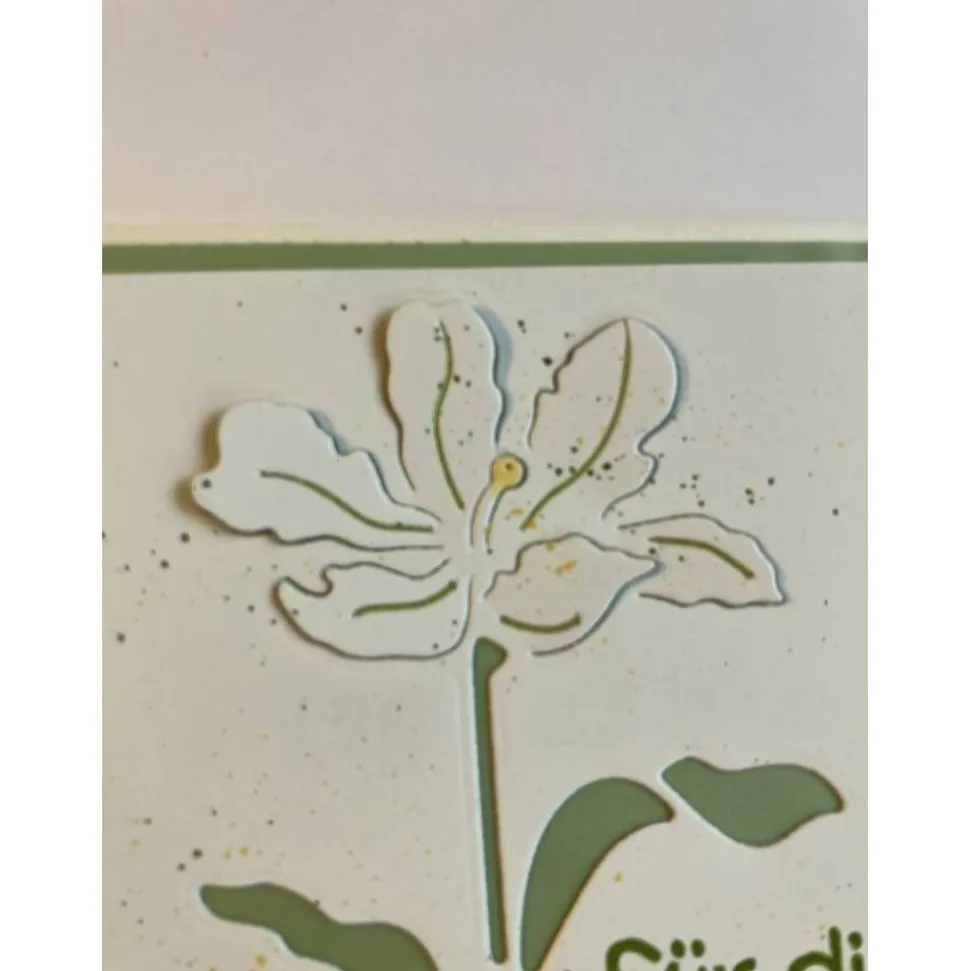 Muttertagskarte 3D mit Blume gefertigt in Handarbeit A6