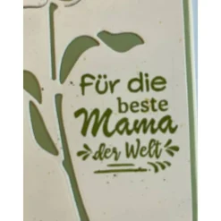 Muttertagskarte 3D mit Blume gefertigt in Handarbeit A6