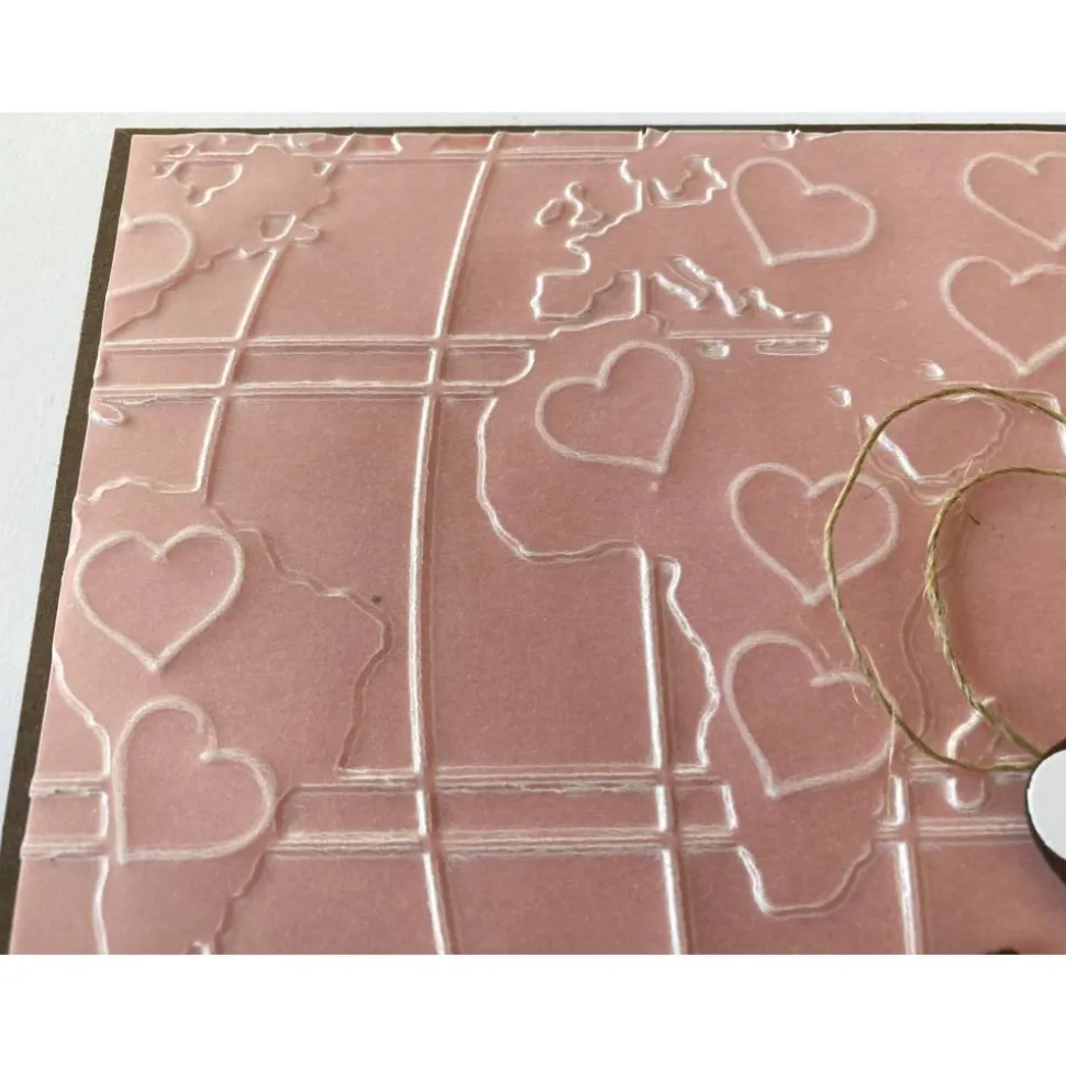 Muttertagskarte  Geburtstag Valentinstag Herzen Grußkarte Handgefertigt Weltkarte  Karte Glückwunschkarte