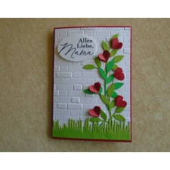 Muttertagskarte Glückwunschkarte Grußkarte Muttertag  Herzen Mama  Frau Herzranke Mutter