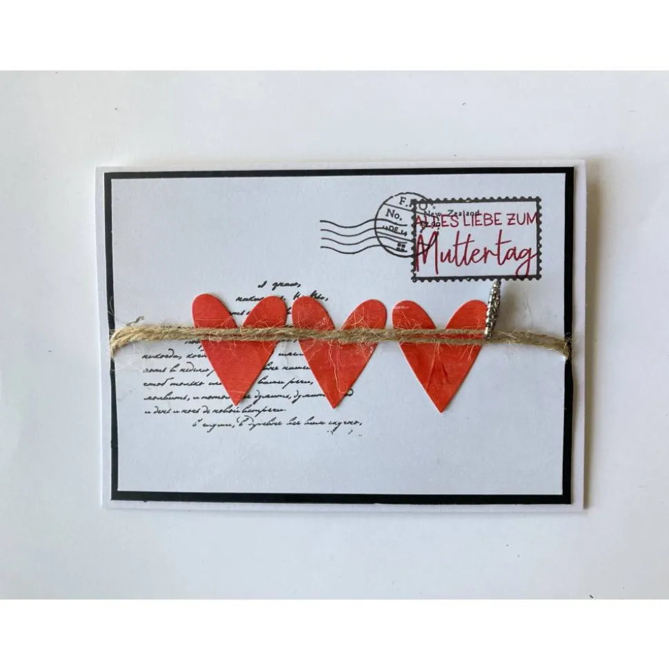 Muttertagskarte  Grußkarte Handgefertigt Karte Glückwunschkarte