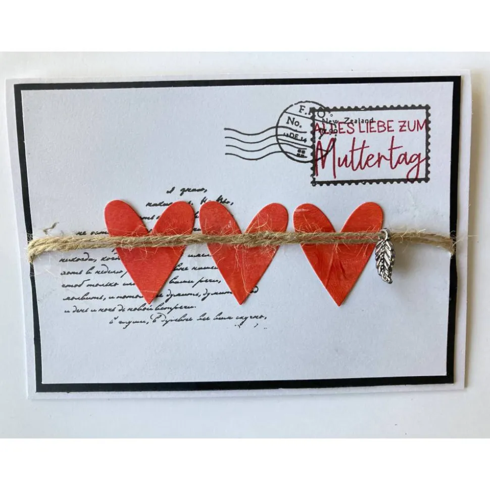 Muttertagskarte  Grußkarte Handgefertigt Karte Glückwunschkarte