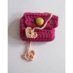 Nabelschnurbändchen Herzen rosa - 100% Baumwolle