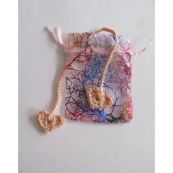 Nabelschnurbändchen Herzen rosa - 100% Baumwolle