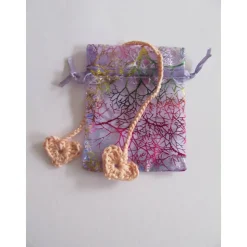 Nabelschnurbändchen Herzen rosa - 100% Baumwolle