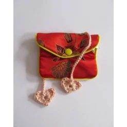 Nabelschnurbändchen Herzen rosa - 100% Baumwolle