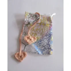 Nabelschnurbändchen Herzen rosa - 100% Baumwolle