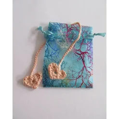 Nabelschnurbändchen Herzen rosa - 100% Baumwolle