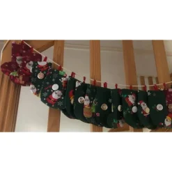 Nachhaltiger Adventskalender Unikat zum Befüllen aus Baumwolle – Wiederverwendbare Weihnachtssocken