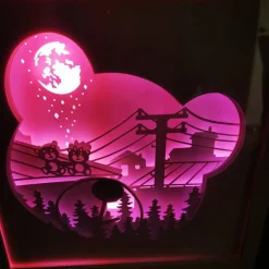 Nachtlicht  Bärchen Lampe in 3D, Bild inkl. Farbwechsel und Fernbedienung, Geschenk für Kinder