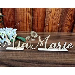 Namensaufsteller für Hochzeit | Taufe | Kommunion | Geburtstag