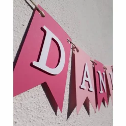 Namensgirlande zur Hochzeit Verlobung Jahrestag Namenskette Wimpelkette Girlande mit Wunschnamen