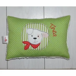 Namenskissen, Kuschelkissen und niedlichen Hund 20x30 cm