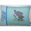 Namenskissen, Kuschelkissen mit Name & Geburtsdatum und niedlichen Elefant 20x30 cm