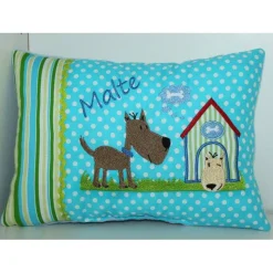 Namenskissen, Kuschelkissen "Mein Freund Benno" & Name 25x35 cm, Hülle und Inlett zur Geburt, Taufe oder Geburts