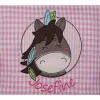 Namenskissen, Kuschelkissen Doodle Stickerei Boho Pferdchen und Namen 30x30 cm