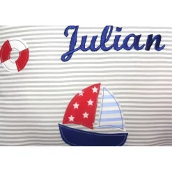 Namenskissen personalisiertes Kissen mit Name bestickt Geschenk zur Geburt Taufe Geburtstag Weihnachten Jungen Mädchen