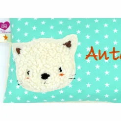 Namenskissen Taufkissen Kuschelkissen Kindergartenkissen Geburtsgeschenk  Schmusekissen Katze Kätzchen