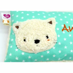 Namenskissen Taufkissen Kuschelkissen Kindergartenkissen Geburtsgeschenk  Schmusekissen Katze Kätzchen