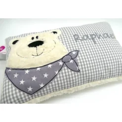 Namenskissen Taufkissen Kuschelkissen Kindergartenkissen Geburtsgeschenk  Bär Eisbär