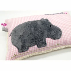 Namenskissen Taufkissen Kuschelkissen Kindergartenkissen Geburtsgeschenk  Nilpferd Hippo