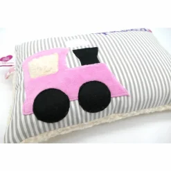 Namenskissen Taufkissen Kuschelkissen Kindergartenkissen Geburtsgeschenk  Eisenbahn Lok Lokomotive