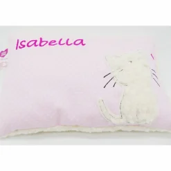 Namenskissen Taufkissen Kuschelkissen Kindergartenkissen Geburtsgeschenk  Schmusekissen Katze Kätzchen