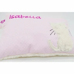 Namenskissen Taufkissen Kuschelkissen Kindergartenkissen Geburtsgeschenk  Schmusekissen Katze Kätzchen