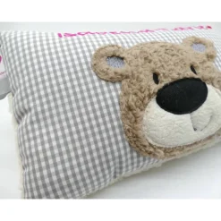 Namenskissen Taufkissen Kuschelkissen Kindergartenkissen Geburtsgeschenk  Bär Teddybär Kuschelbär